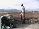 Kyle Pickering and Bobby McDowell walking across Canada