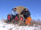 Kyle Pickering and Bobby McDowell walking across Canada