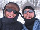 Kyle Pickering and Bobby McDowell walking across Canada