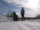 Kyle Pickering and Bobby McDowell walking across Canada