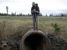 Kyle Pickering and Bobby McDowell walking across Canada