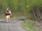 Kyle Pickering and Bobby McDowell walking across Canada