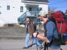 Kyle Pickering and Bobby McDowell walking across Canada