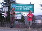 Kyle Pickering and Bobby McDowell walking across Canada