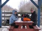 Kyle Pickering and Bobby McDowell walking across Canada