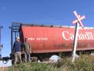 Kyle Pickering and Bobby McDowell walking across Canada